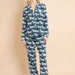 Whisper Long Sleeve PJ's | Blossomare Print | Crystal | Equestrian Sleepwear Collection - Rönner - Equiluxe Tack