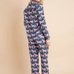 Whisper Long Sleeve PJ's | Blossomare Print | Green & Blush | Equestrian Sleepwear Collection - Rönner - Equiluxe Tack