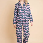 Whisper Long Sleeve PJ's | Blossomare Print | Green & Blush | Equestrian Sleepwear Collection - Rönner - Equiluxe Tack