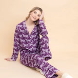 Whisper Long Sleeve PJ's | Blossomare Print | Mulberry | Equestrian Sleepwear Collection - Rönner - Equiluxe Tack