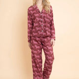 Whisper Long Sleeve PJ's Set | Blossomare Print | Cherrywood | Equestrian Sleepwear Collection - Rönner - Equiluxe Tack