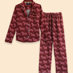 Whisper Long Sleeve PJ's Set | Blossomare Print | Cherrywood | Equestrian Sleepwear Collection - Rönner - Equiluxe Tack