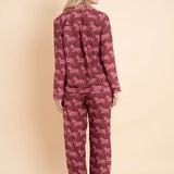 Whisper Long Sleeve PJ's Set | Blossomare Print | Cherrywood | Equestrian Sleepwear Collection - Rönner - Equiluxe Tack