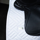 Equestrian Stockholm Dressage Saddle Pad Modern White Perfection