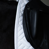 Equestrian Stockholm Dressage Saddle Pad Modern White Perfection