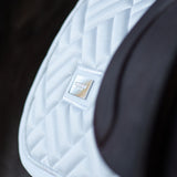 Equestrian Stockholm Jump Saddle Pad Modern White Perfection