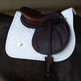 Equestrian Stockholm Jump Saddle Pad Modern White Perfection