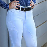 White Full Seat Winter Mid - Weight Breeches - CorrectConnect - Equiluxe Tack