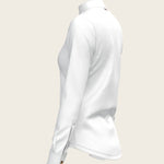 White Long Pleated Long Sleeve Sleeve Show Shirt - Espoir Equestrian - Equiluxe Tack