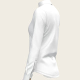 White Long Pleated Long Sleeve Sleeve Show Shirt - Espoir Equestrian - Equiluxe Tack