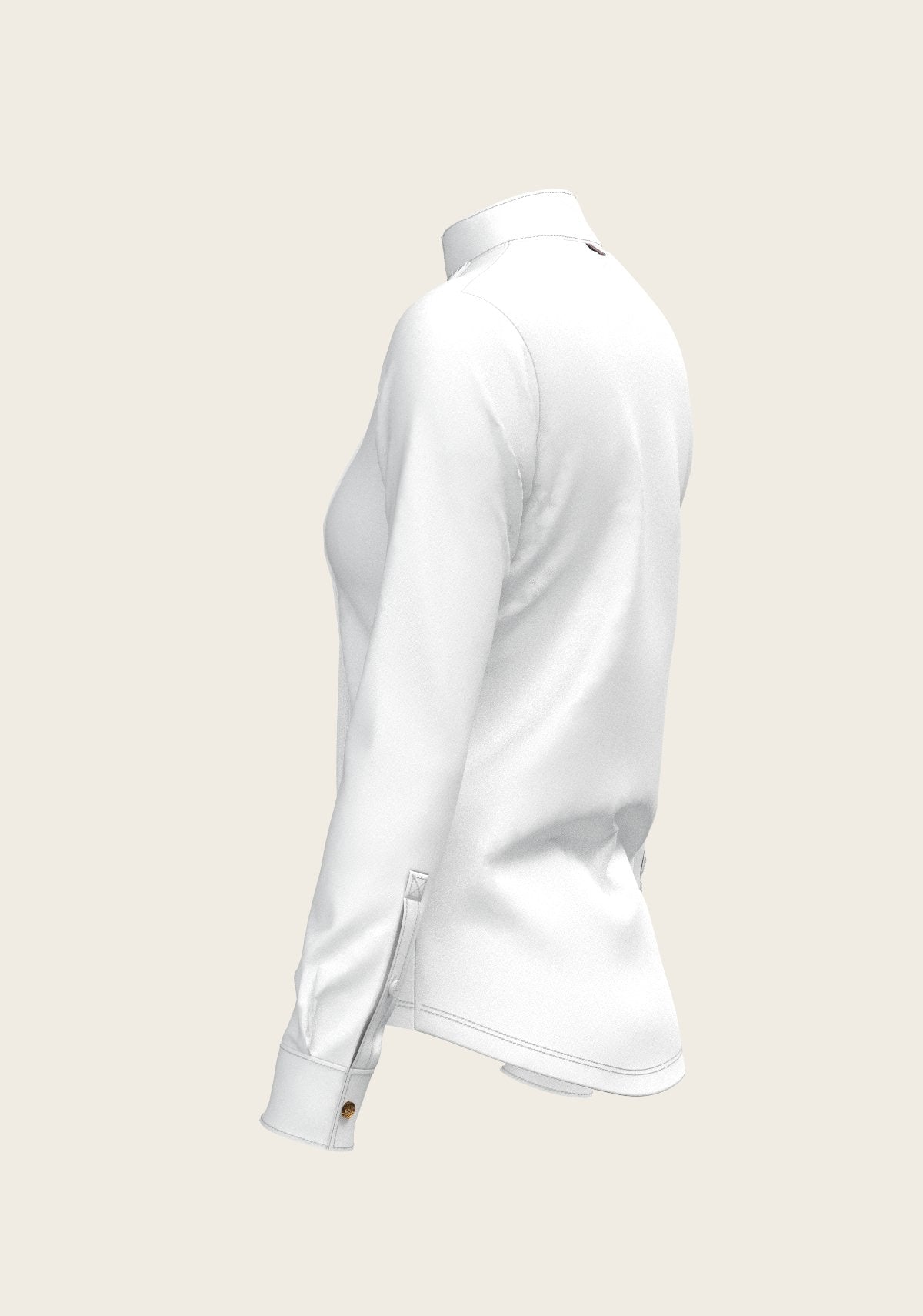 White Long Pleated Long Sleeve Sleeve Show Shirt - Espoir Equestrian - Equiluxe Tack