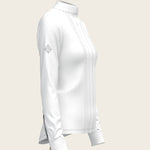 White Long Pleated Long Sleeve Sleeve Show Shirt - Espoir Equestrian - Equiluxe Tack