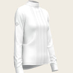 White Long Pleated Long Sleeve Sleeve Show Shirt - Espoir Equestrian - Equiluxe Tack