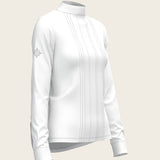 White Long Pleated Long Sleeve Sleeve Show Shirt - Espoir Equestrian - Equiluxe Tack