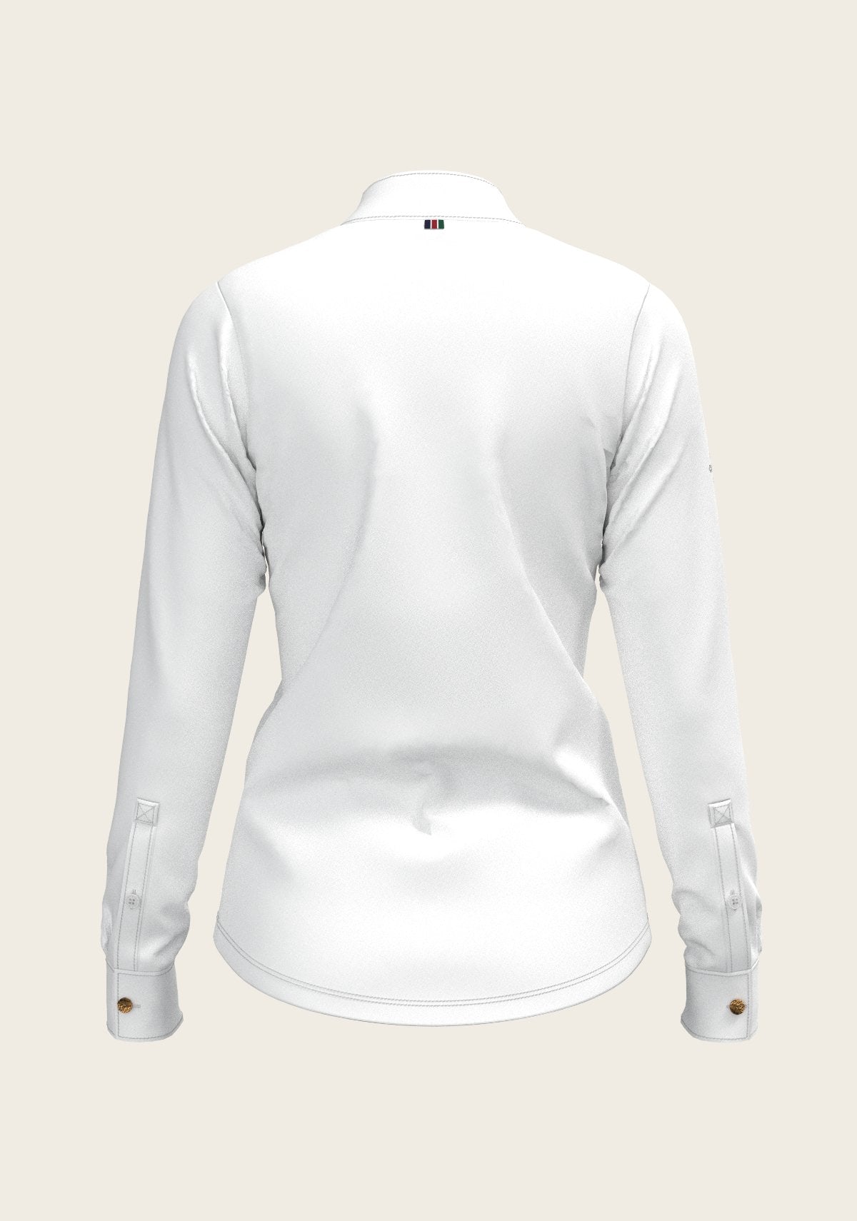 White Long Pleated Long Sleeve Sleeve Show Shirt - Espoir Equestrian - Equiluxe Tack