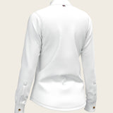 White Long Pleated Long Sleeve Sleeve Show Shirt - Espoir Equestrian - Equiluxe Tack