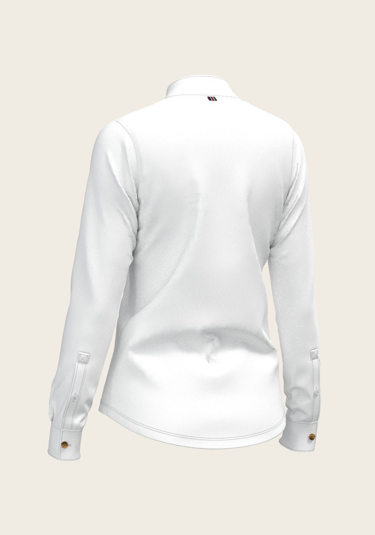 White Long Pleated Long Sleeve Sleeve Show Shirt - Espoir Equestrian - Equiluxe Tack