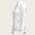 White Long Pleated Long Sleeve Sleeve Show Shirt - Espoir Equestrian - Equiluxe Tack