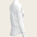 White Long Pleated Long Sleeve Sleeve Show Shirt - Espoir Equestrian - Equiluxe Tack