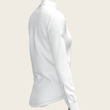 White Long Pleated Long Sleeve Sleeve Show Shirt - Espoir Equestrian - Equiluxe Tack