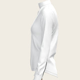 White Long Pleated Long Sleeve Sleeve Show Shirt - Espoir Equestrian - Equiluxe Tack