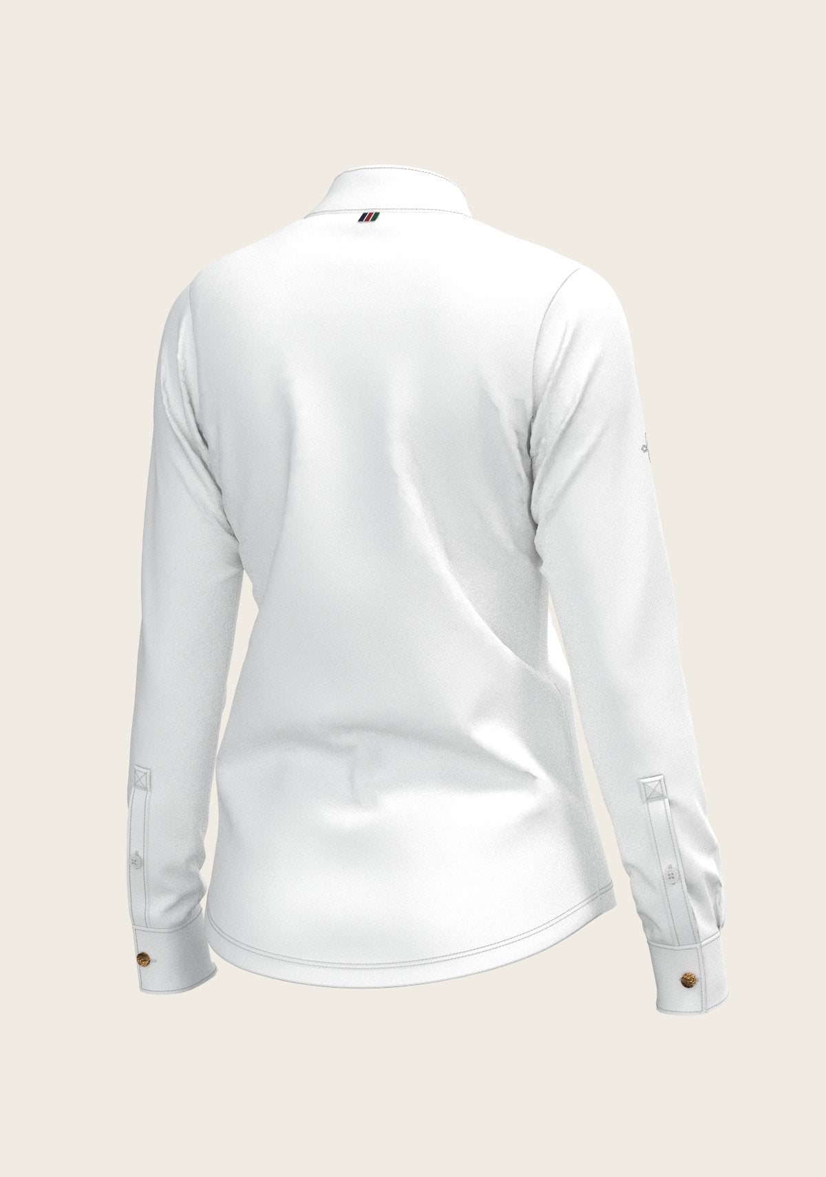 White Long Pleated Long Sleeve Sleeve Show Shirt - Espoir Equestrian - Equiluxe Tack