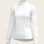 White Long Pleated Long Sleeve Sleeve Show Shirt - Espoir Equestrian - Equiluxe Tack