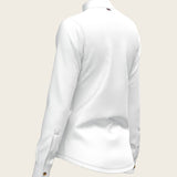 White Long Pleated Long Sleeve Sleeve Show Shirt - Espoir Equestrian - Equiluxe Tack