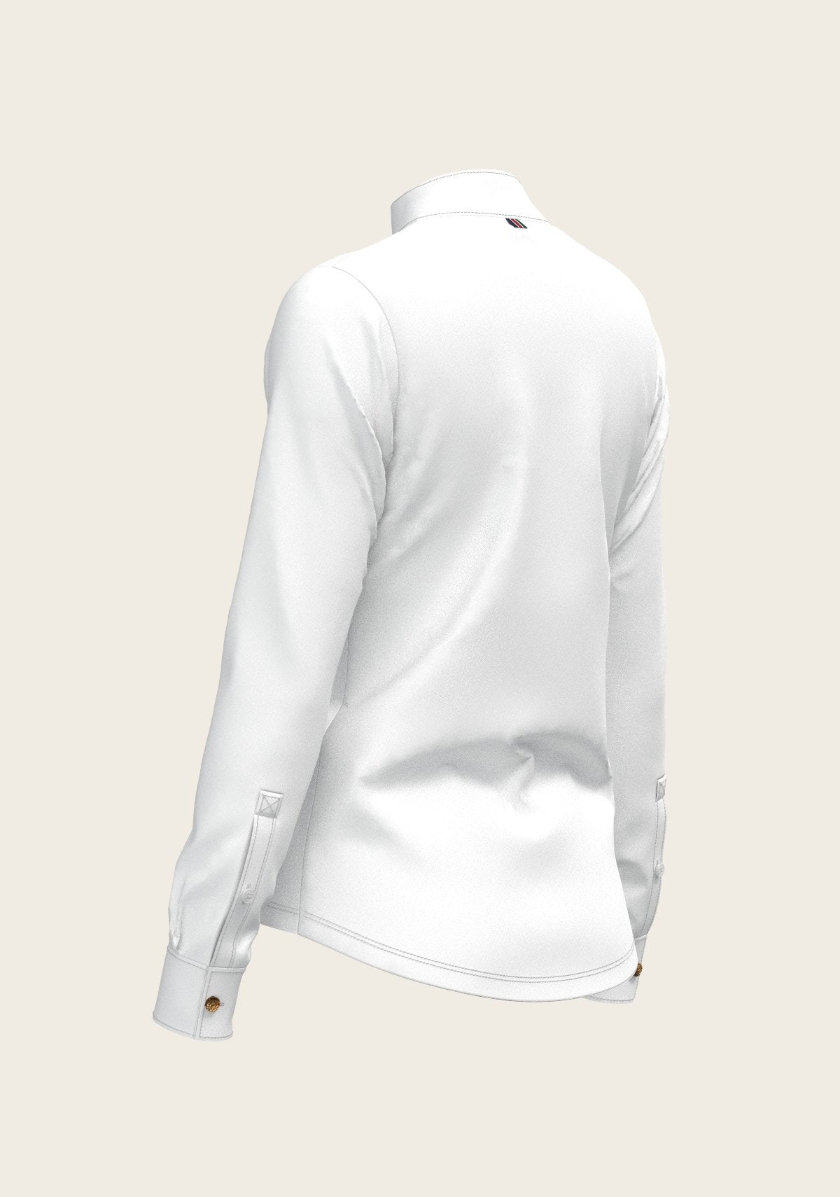 White Long Pleated Long Sleeve Sleeve Show Shirt - Espoir Equestrian - Equiluxe Tack