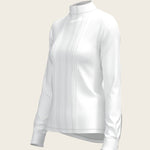 White Long Pleated Long Sleeve Sleeve Show Shirt - Espoir Equestrian - Equiluxe Tack