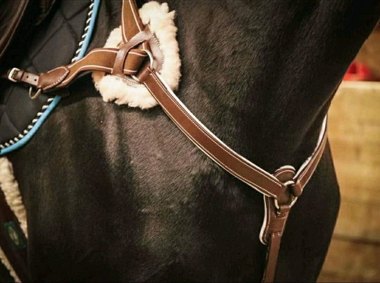 White Padding 5-Point Breastplate - Equiluxe Tack