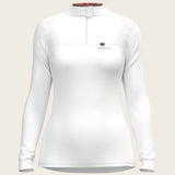  White with Bouquet on Rose Inner Long Sleeve Sport Show Shirt - Espoir Equestrian - Equiluxe Tack