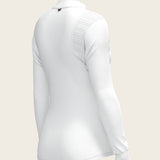  White with Bouquet on Rose Inner Long Sleeve Sport Show Shirt - Espoir Equestrian - Equiluxe Tack