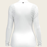  White with Bouquet on Rose Inner Long Sleeve Sport Show Shirt - Espoir Equestrian - Equiluxe Tack