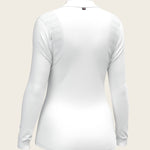  White with Bouquet on Rose Inner Long Sleeve Sport Show Shirt - Espoir Equestrian - Equiluxe Tack