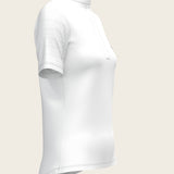  White with Forest on Navy Inner Details Short Sleeve Show Shirt - Espoir Equestrian - Equiluxe Tack