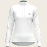  White with Rosettes in Lime Green Inner Details Long Sleeve Show Shirt - Espoir Equestrian - Equiluxe Tack