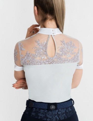 Women's Equestrian Shirt Grey LUCY Design By Dalia - Equiluxe Tack - Equiluxe Tack