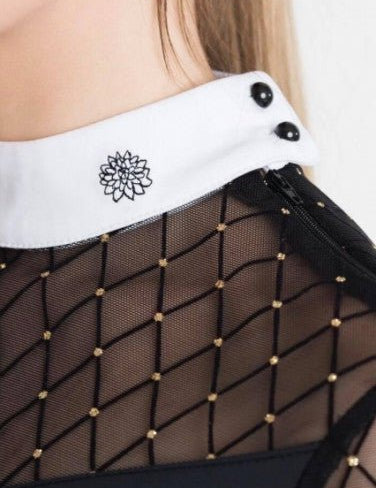 Women's Equestrian Show Shirt Black CASHMIR Design By Dalia - Equiluxe Tack - Equiluxe Tack