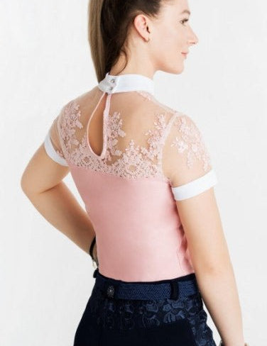 Women's Equestrian Show Shirt Pink LUCY Design By Dalia - Equiluxe Tack - Equiluxe Tack