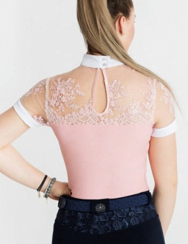 Women's Equestrian Show Shirt Pink LUCY Design By Dalia - Equiluxe Tack - Equiluxe Tack