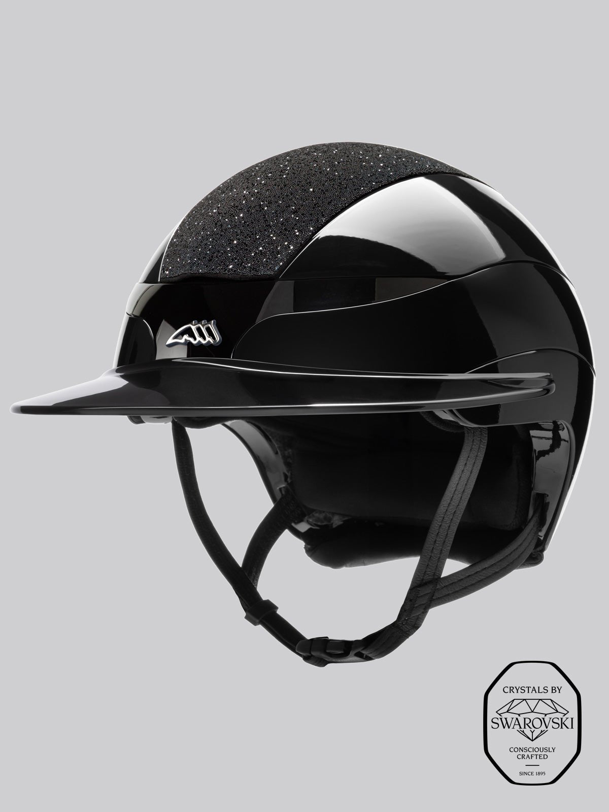 XANTO HELMET with Swarovski Top and LOGO - Sun Visor - Equiline - Equiluxe Tack