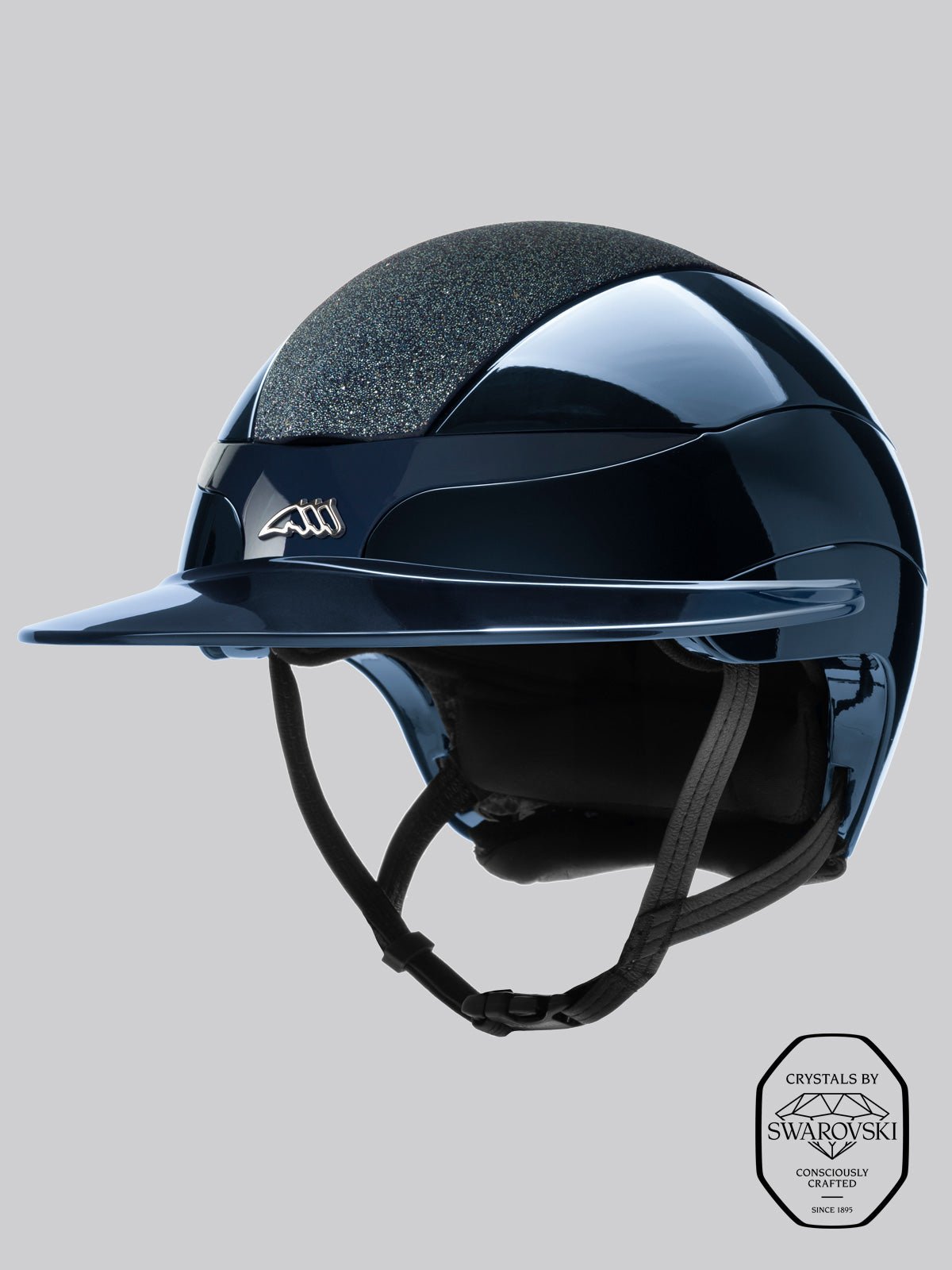 XANTO HELMET with Swarovski Top and LOGO - Sun Visor - Equiline - Equiluxe Tack