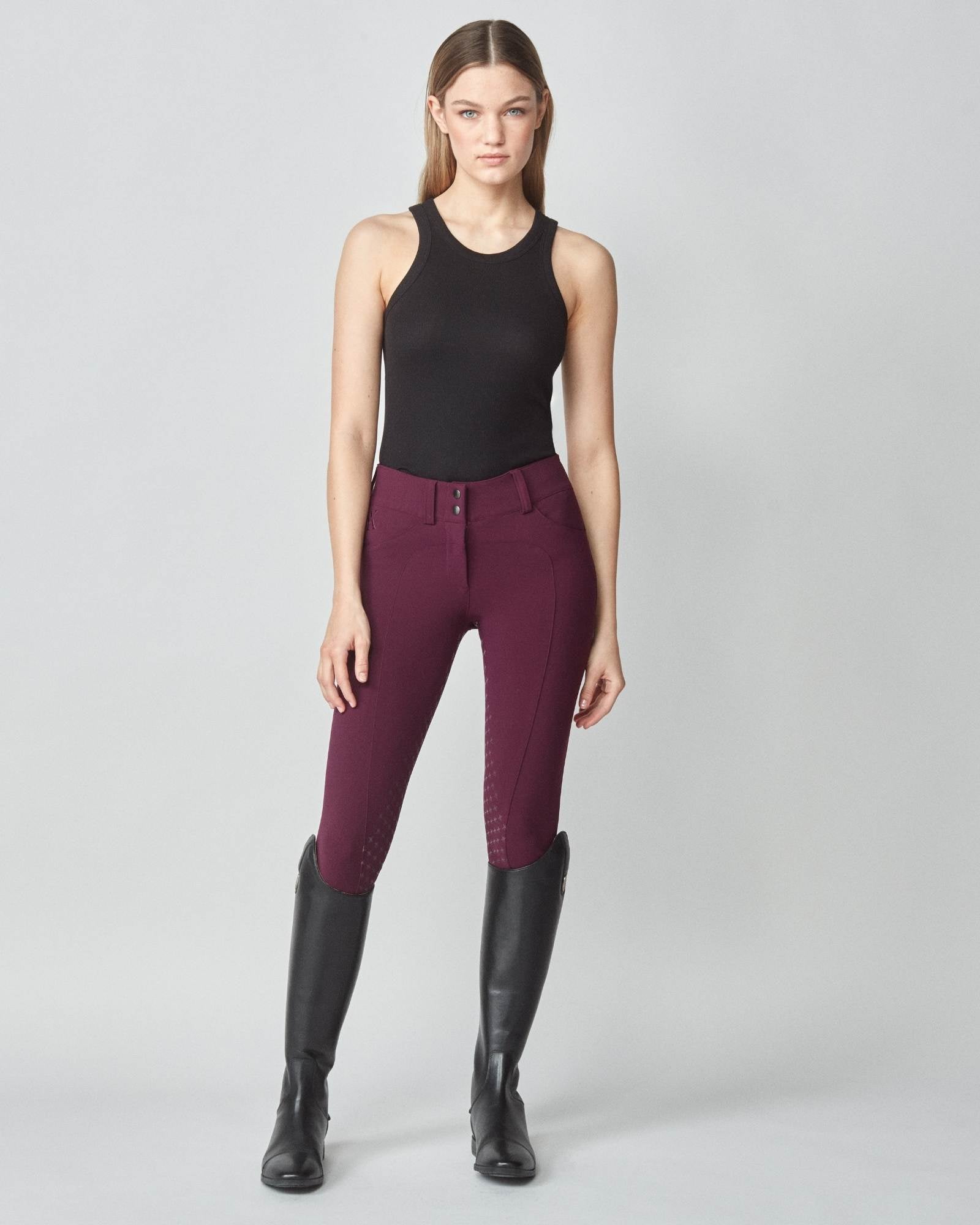 Yagya Compression Performance Breeches Burgundy - Yagya - Equiluxe Tack