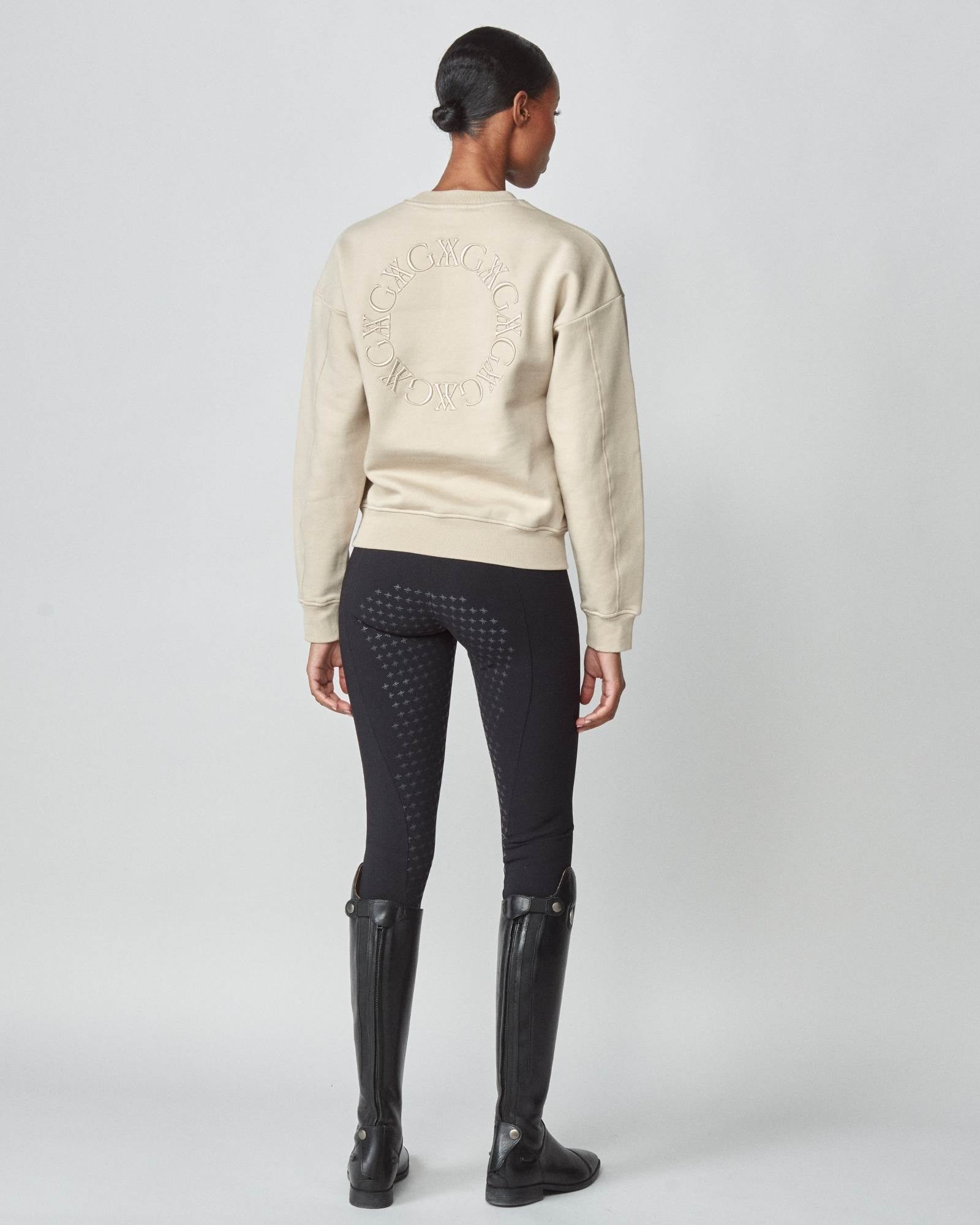 Yagya Embroidered Sweatshirt Tan - Yagya - Equiluxe Tack