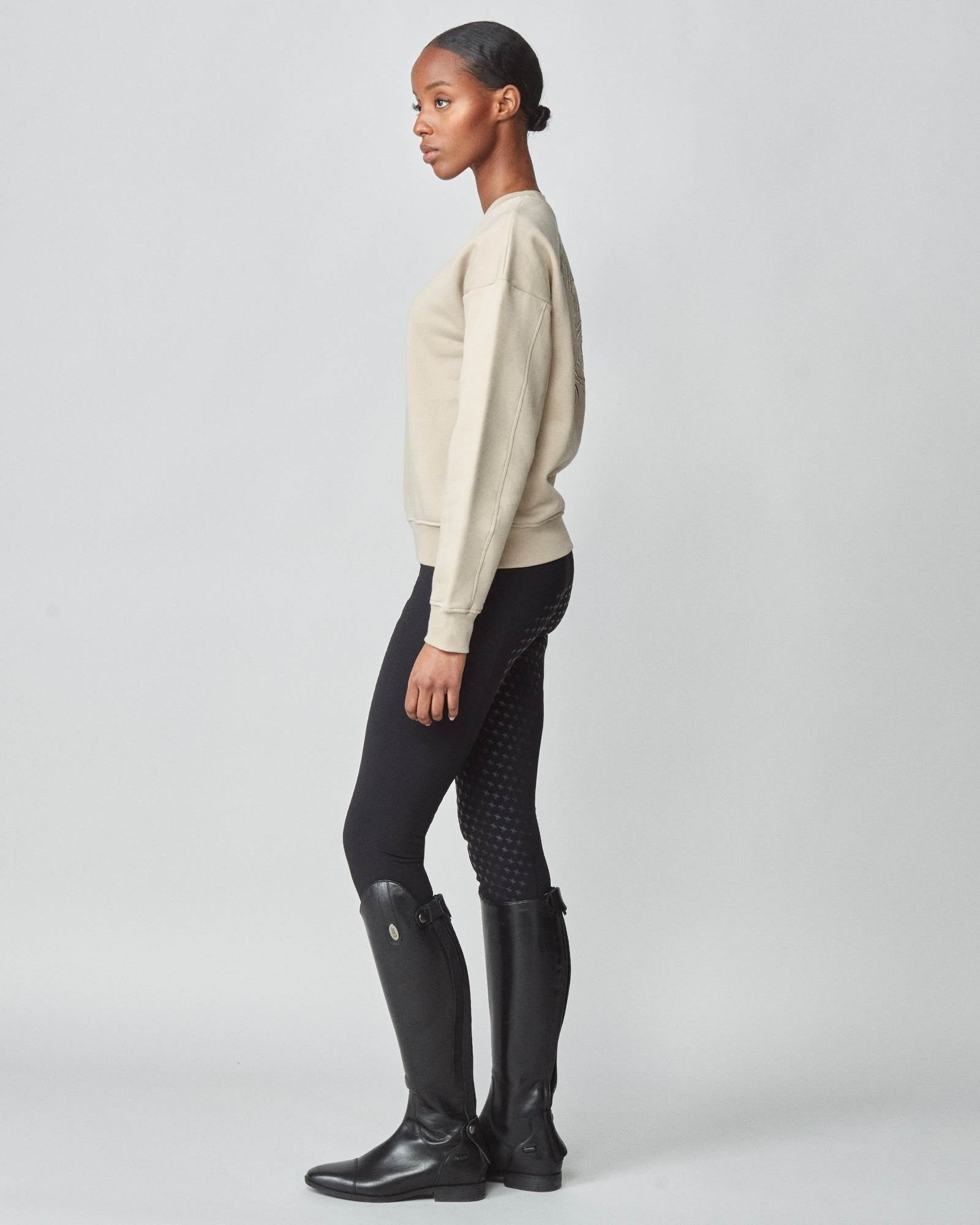 Yagya Embroidered Sweatshirt Tan - Yagya - Equiluxe Tack