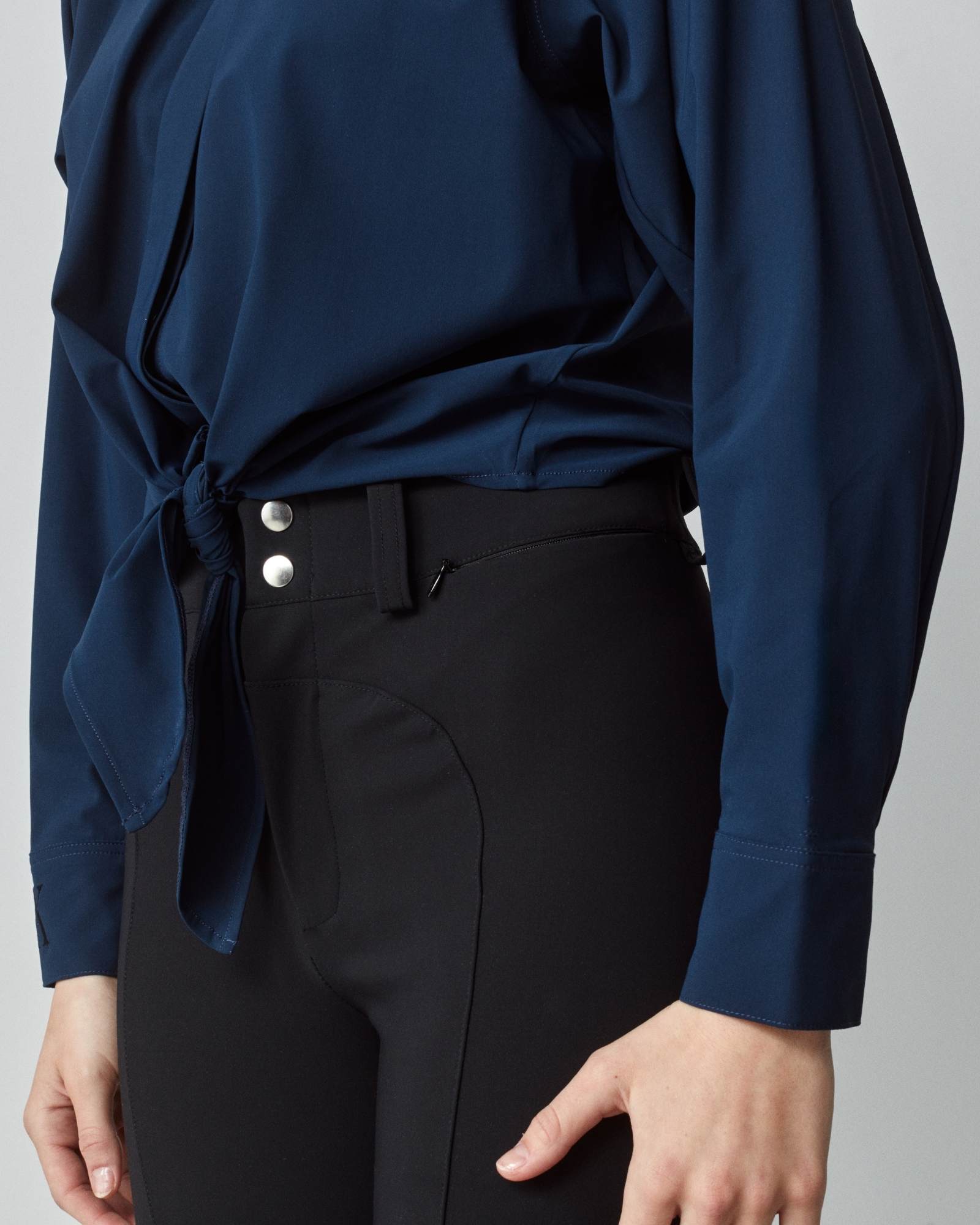 Yagya Front Tie Riding Shirt Navy - Yagya - Equiluxe Tack