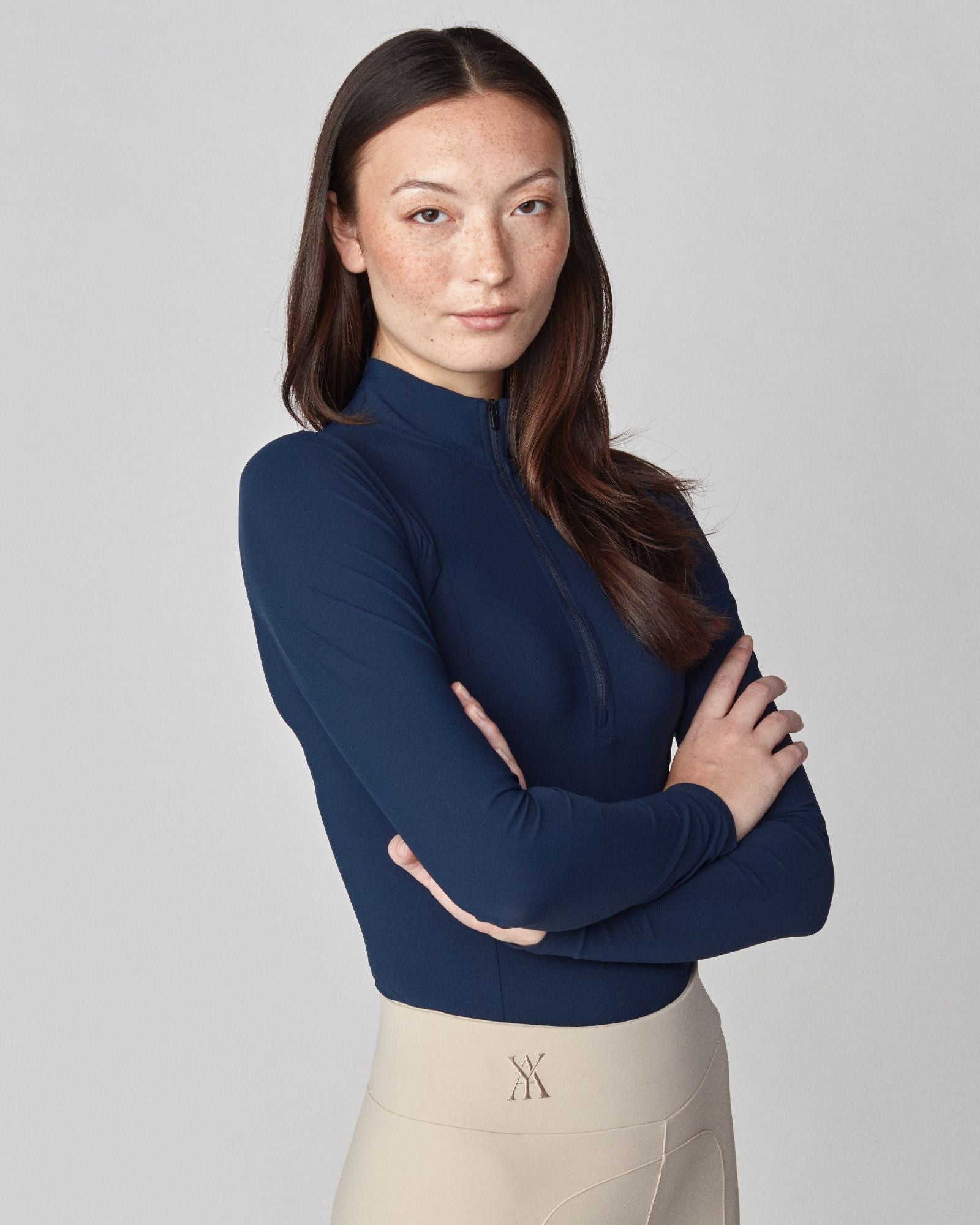 Yagya Half Zip Long Sleeve Navy - Yagya - Equiluxe Tack