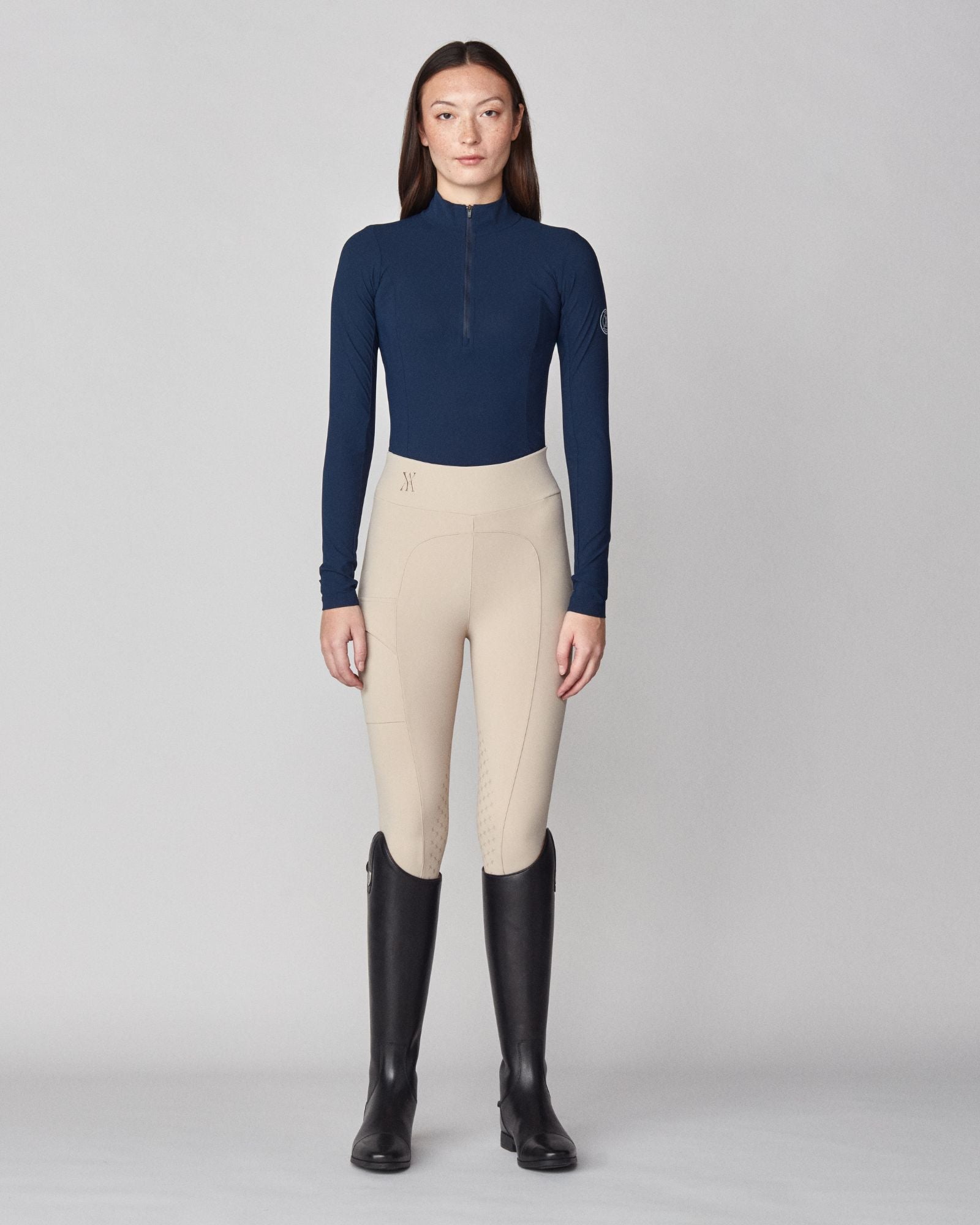 Yagya Half Zip Long Sleeve Navy - Yagya - Equiluxe Tack