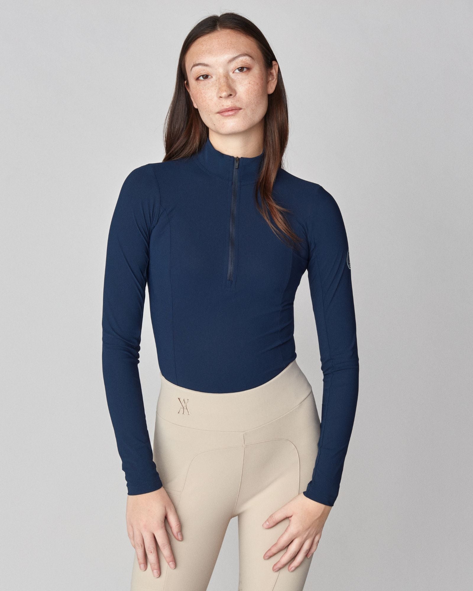 Yagya Half Zip Long Sleeve Navy - Yagya - Equiluxe Tack